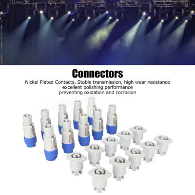 20A Plug-and-Play 3-Pin Male and Female Connectors for Speaker and Stage Light Power