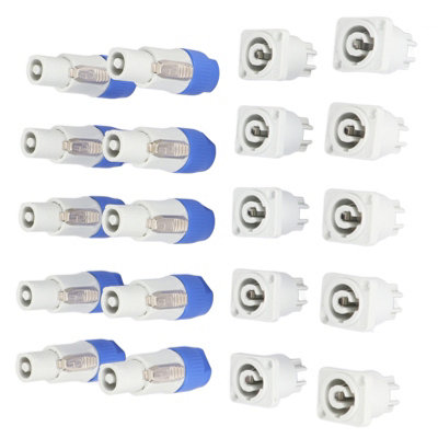 20A Plug-and-Play 3-Pin Male and Female Connectors for Speaker and Stage Light Power