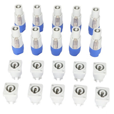 20A Plug-and-Play 3-Pin Male and Female Connectors for Speaker and Stage Light Power