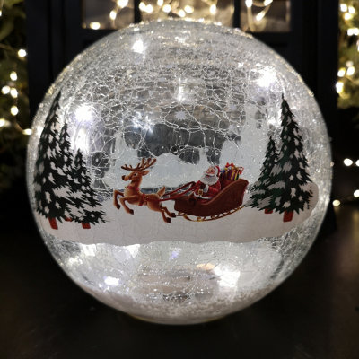 Festive led deals lit crackle ball