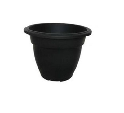 20cm Black Colour Round Bell Plant Pot Flower Planter Plastic Garden Pot