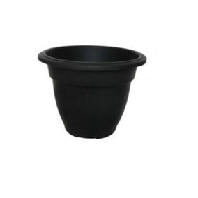 20cm Black Colour Round Bell Plant Pot Flower Planter Plastic Garden Pot