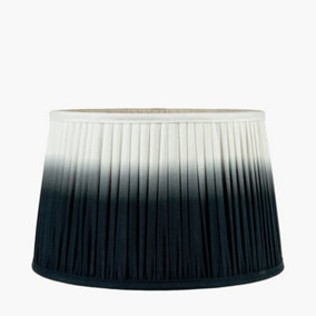20cm Black Ombre Soft Pleated Tapered Lampshade