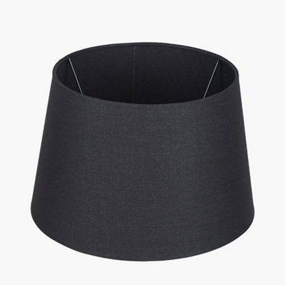 20cm Black Tapered Poly Cotton Shade