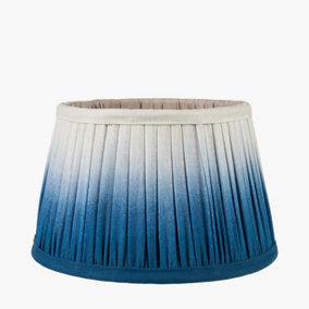 20cm Blue Ombre Soft Pleated Tapered Lampshade