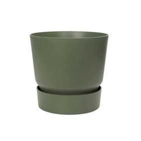 20cm Greenville Recycled Plastic Pot - Green