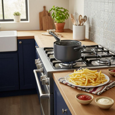 20cm Non-Stick Chip Pan Set - Durable Kitchen Cookware
