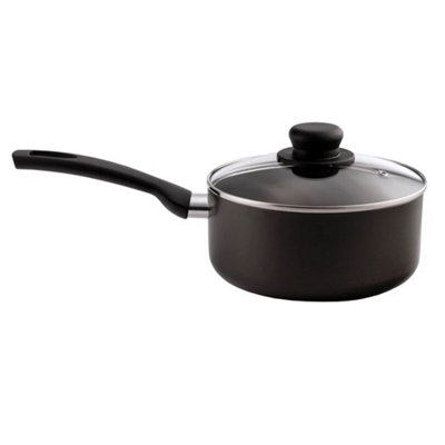 thumbnail image 2 of Heavy Duty Non-Stick Aluminium Saucepan With Glass Lid - 6,7,8,9 Inch - Made In UK 2 of 5