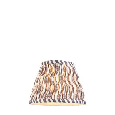 20cm Pearl Grey Handcrafted Tapered Lamp Shade - Elegant Pleated Design for Home Decor