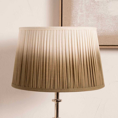 20cm Taupe Ombre Soft Pleated Tapered Lampshade