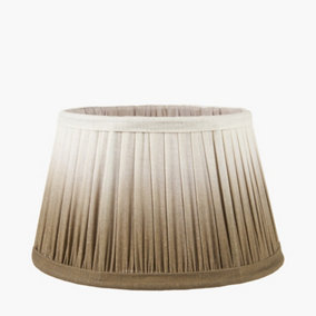20cm Taupe Ombre Soft Pleated Tapered Lampshade