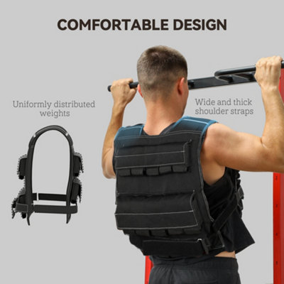 Gilet De Lestage Ajustable 1-20kg Pour Sport Et Running – Noir – NEUF