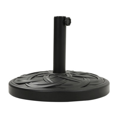 20KG Concrete Parasol Base Heavy-Duty Round Umbrella Stand with Beautiful Decorative Pattern, for Outdoor Patio Garden