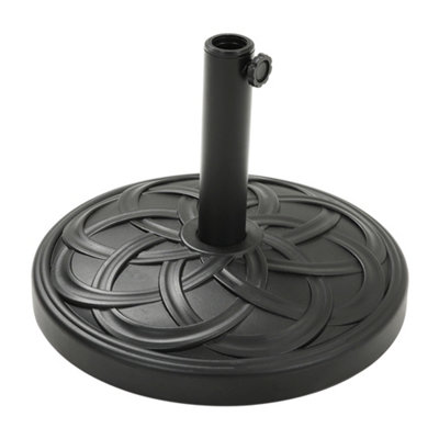 20KG Concrete Parasol Base Heavy-Duty Round Umbrella Stand with Beautiful Decorative Pattern, for Outdoor Patio Garden
