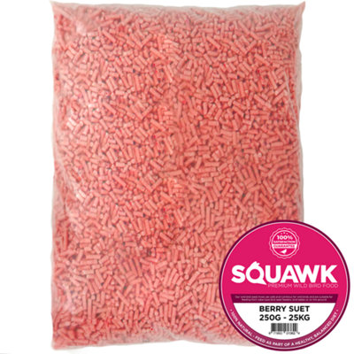 20kg SQUAWK Berry Suet Pellets - Quality High Energy Garden Wild Bird Feed