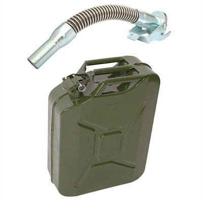 20L British Army Style Fuel Oil Can - Green | DIY at B&Q