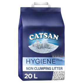 20L Catsan Hygiene Non Clumping Cat Litter 20 Litres Odour Control Kitten Litter