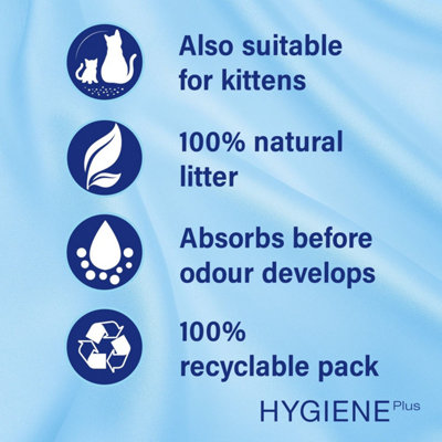 20L Catsan Hygiene Non Clumping Cat Litter 20 Litres Odour Control Kitten Litter - 4