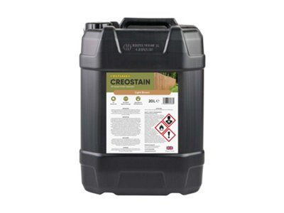 20L Creostain Fence Stain & Shed Paint (Light Brown) - Creosote/Creocoat Substitute - Oil Based Wood Treatment (Free Delivery)
