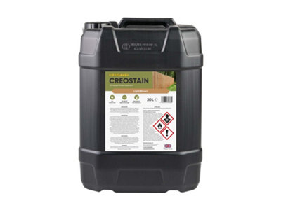 20L Creostain Fence Stain & Shed Paint (Light Brown) - Creosote / Creocote Substitute - Oil Based Wood Treatment (Free Delivery)