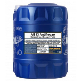 20L Mannol AG13 Antifreeze Coolant Green Concentrated High Specifications