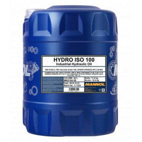 20L MANNOL Mineral High Grade Hydraulic Fluid ISO 100 DIN 51524-2 HF-0/1/2
