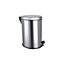 20L Metal Chrome Pedal Bin Kitchen Toilet Rubbish Hygienic Home Paper Dustbin Boxed (20L)