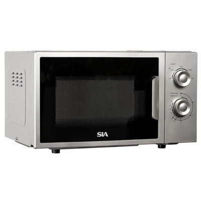 20L Silver Microwave, Freestanding, 700W - SIA FAM21SI