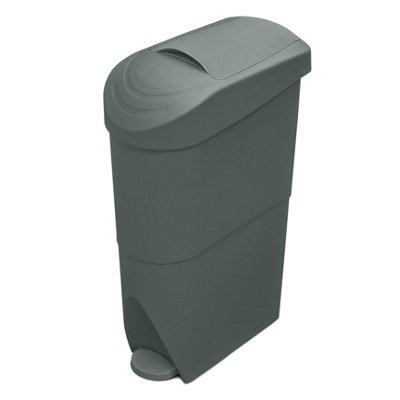 20L Slimline Pedal Operated Sanitary and Nappy Bin - Grey
