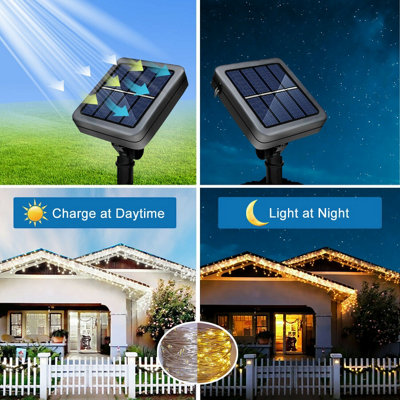 20m 200 LED Solar Firefly String Lights, Warm White