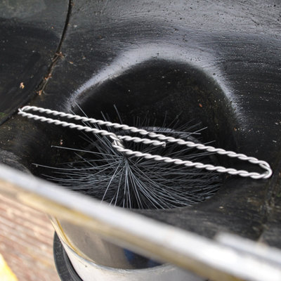 20m Black Gutter Brush Leaf & Moss Guard with Set of 4 Drain Guard Plugs - 4