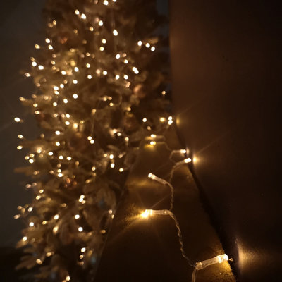 20m Multi Function Battery Operated Vintage Gold LED Fairy Lights