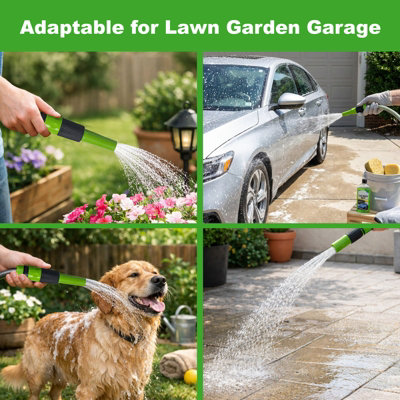 20M Portable Garden Hose Reel Set with Spray Nozzle & Connectors ...
