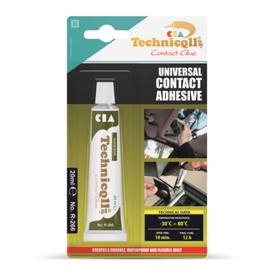 20ml Contact Adhesive Glue for Leather, Rubber, Cork, Felt, Plastic, Metals, PVC Tecnicqll