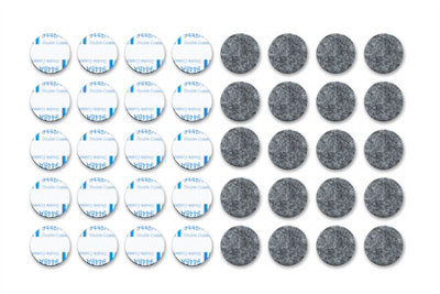 20mm 40 Pack Felt Pads Self Adhesive Black Sticky Furniture Floor Chair Legs Protectors