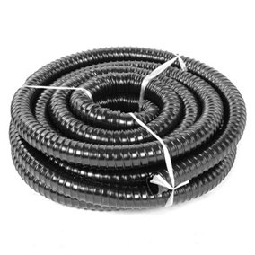 20mm Black Pond Corrugated Flexible Hose Pipe,1m Roll