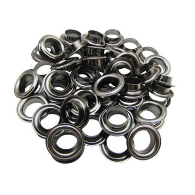 20mm Eyelets with Washers, Gunmetal - 50pcs