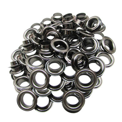 20mm Eyelets with Washers, Gunmetal - 50pcs