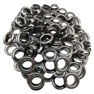 20mm Eyelets with Washers, Gunmetal - 50pcs