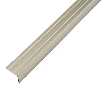 20mm Matt Silver Stair Nosing Self Adhesive 0.9m