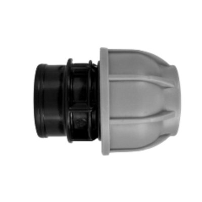20mm MDPE Straight Compression Adapter with 3/4 Inch BSP Female Thread