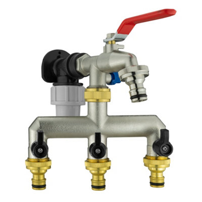 20mm MDPE Wall Flange Set with Double Lever Tap and Triple Quick ...