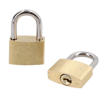 20mm Mini Brass Padlock Set For Suitcases Luggage Rucksacks Tents 60pc & Keys
