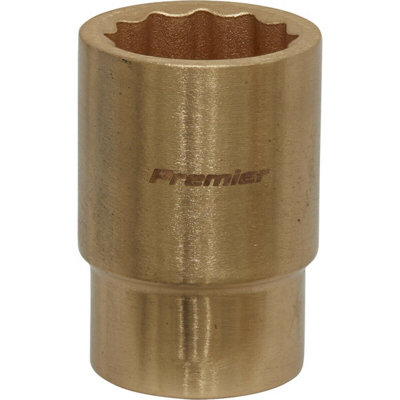 20mm Non-Sparking WallDrive Socket - Beryllium Copper 1/2" Square Drive Tool