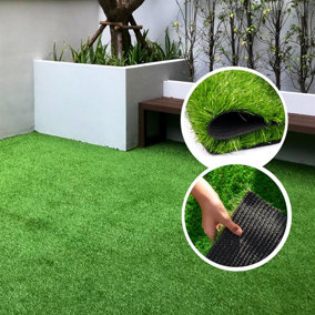 20mm Pile Height Artificial Grass Astro Garden Landscape Turf