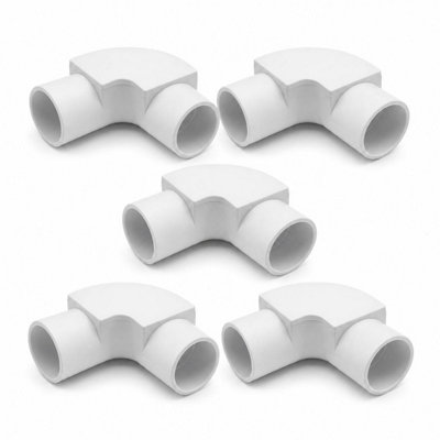 20mm PVC Inspection Elbow 90 Degree Conduit Fitting with Cover Pack of ...
