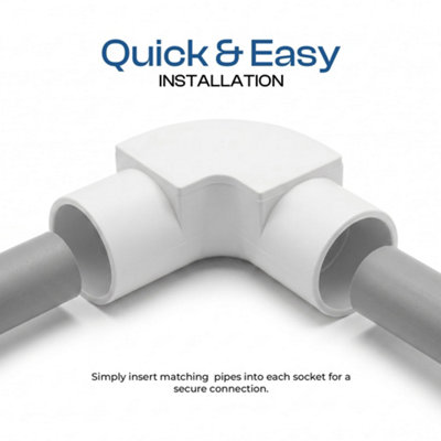 20mm PVC Inspection Elbow 90 Degree Conduit Fitting with Cover Pack of ...