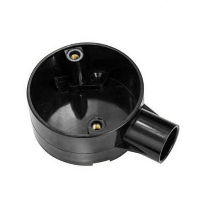 20mm Stop End Terminal Box BLACK PVC