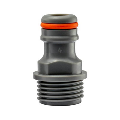 20mm Water Pipe mdpe Compression Back/Wall Plate with Universal Garden Hose Connection - 3
