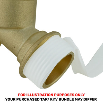 20mm Water Pipe mdpe Compression Back/Wall Plate with Universal Garden Hose Connection - 5
